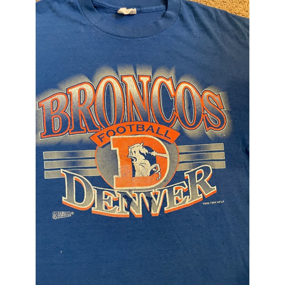 Vintage Rare 90s Denver Broncos T Shirt NFL 1994 Graphic Football - Picture 2 of 4